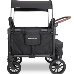 Wagons-WonderFold W2 Luxe Pro Stroller Wagon Jet Black