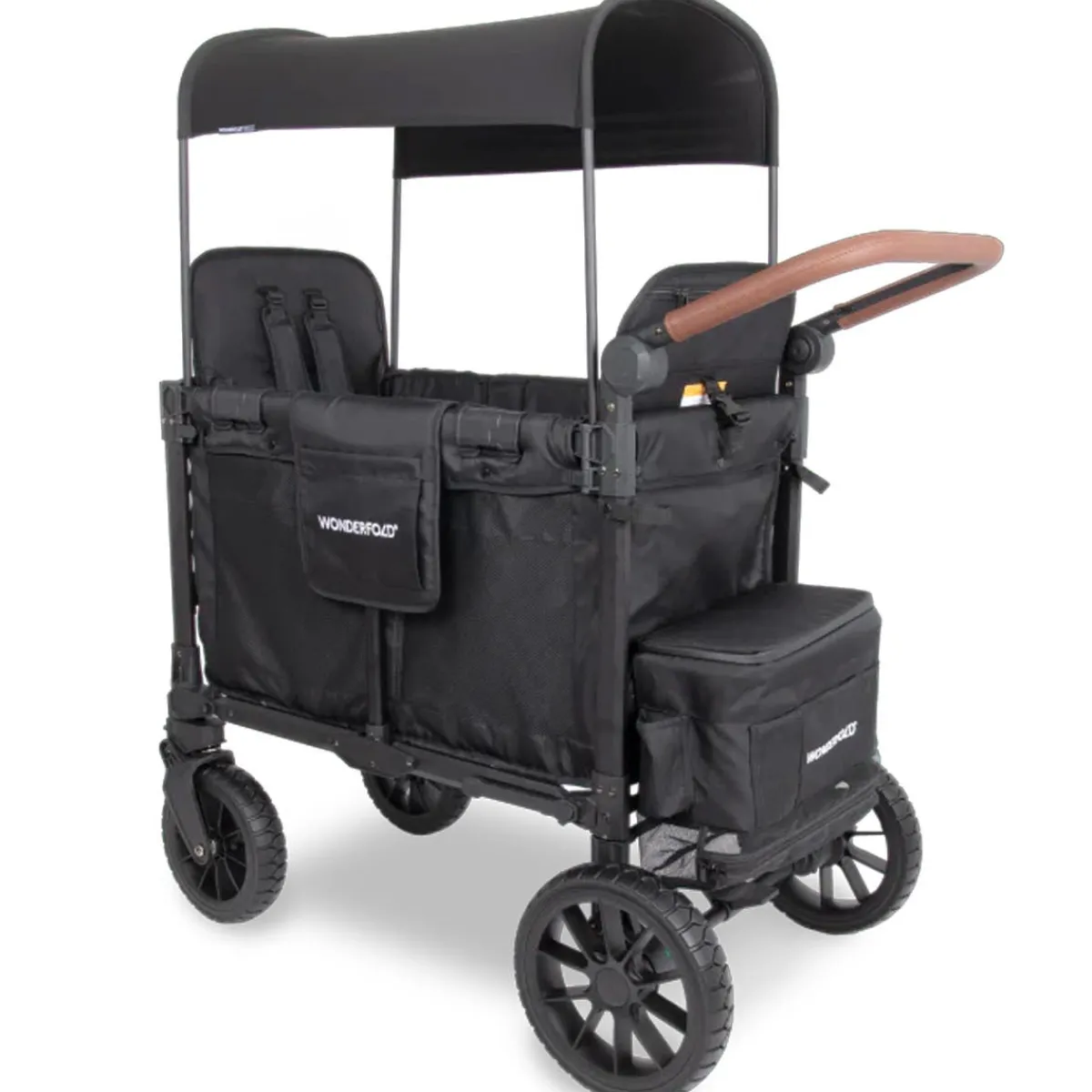 Wagons-WonderFold W2 Luxe Pro Stroller Wagon Jet Black