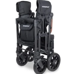 Wagons-WonderFold W2 Luxe Pro Stroller Wagon Jet Black