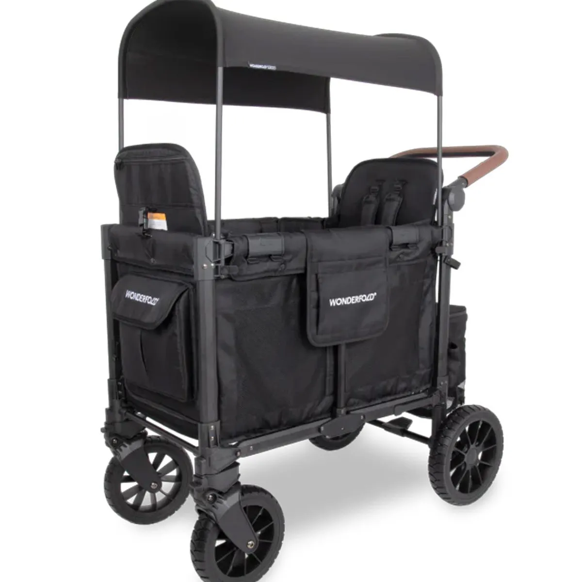 Wagons-WonderFold W2 Luxe Pro Stroller Wagon Jet Black