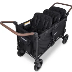 Wagons-WonderFold W6 Luxe Pro Stroller Wagon Jet Black