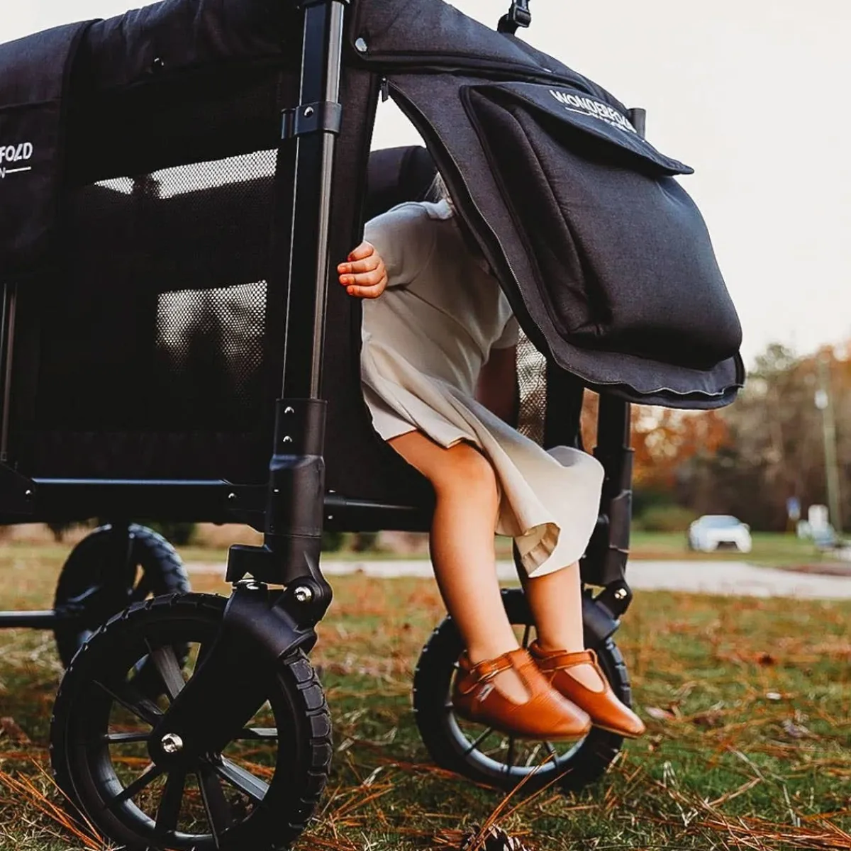 Wagons-WonderFold W4 Luxe Quad Stroller Wagon