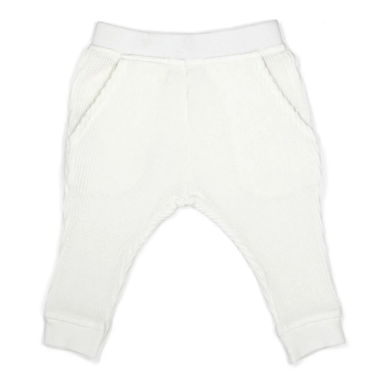 Pants-Simple Waffle Knit Pant