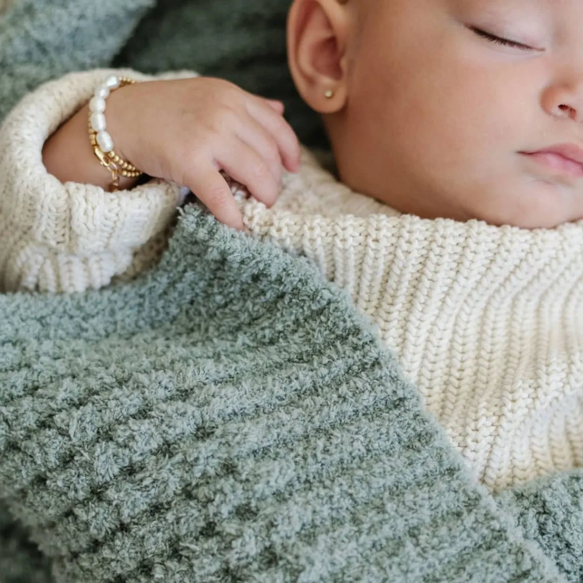Blankets-Saranoni Waffle Knit Receiving Blanket