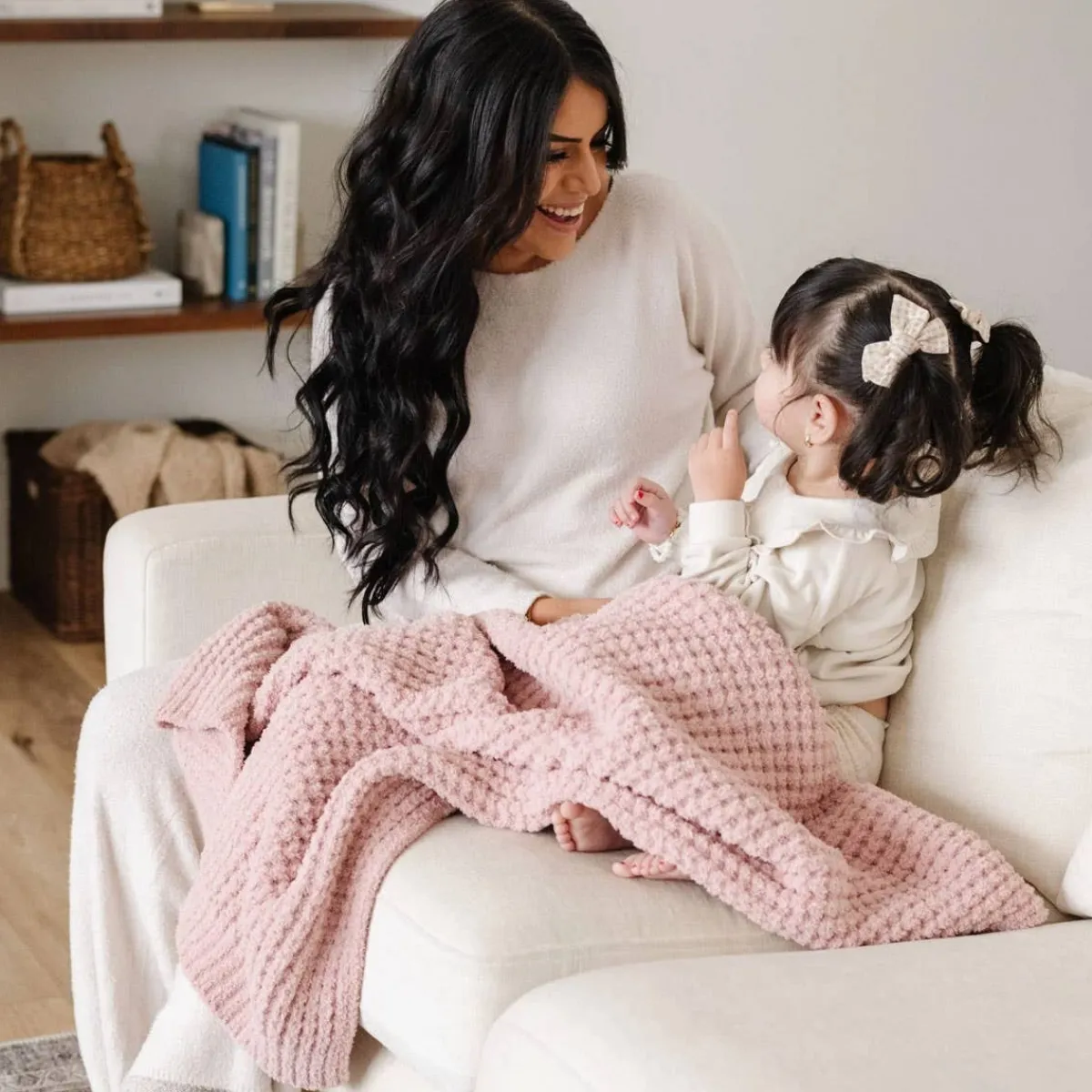 Blankets-Saranoni Waffle Knit Receiving Blanket