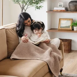 Blankets-Saranoni Waffle Knit Receiving Blanket