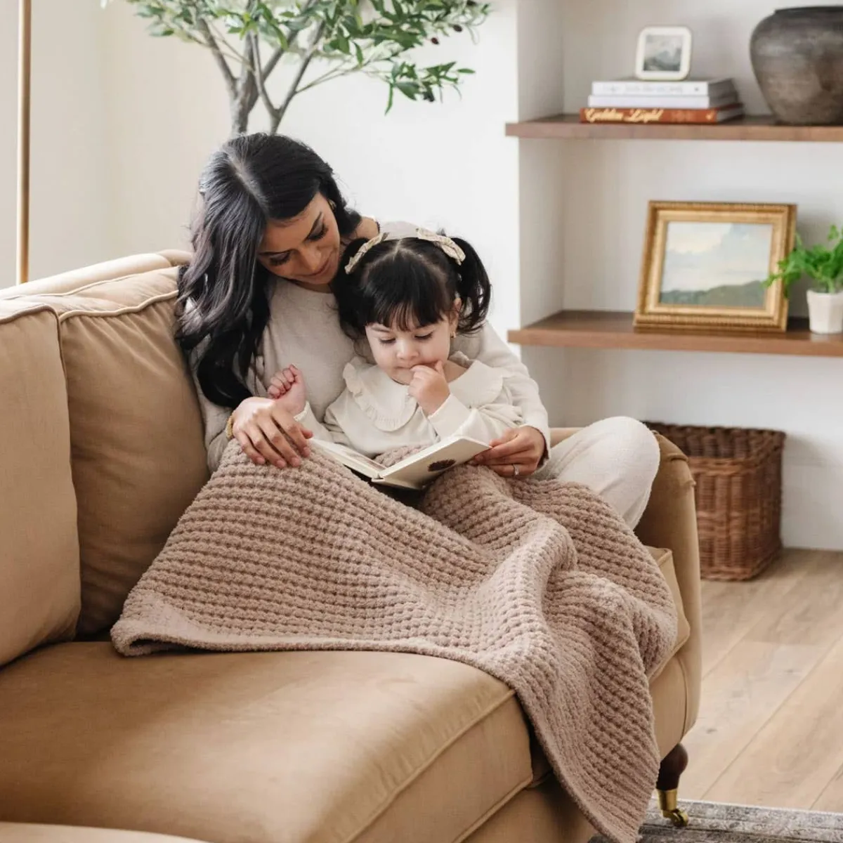 Blankets-Saranoni Waffle Knit Receiving Blanket