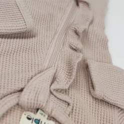 Onesies|Sleepers-Simple Waffle Knit Ruffle Sleeper