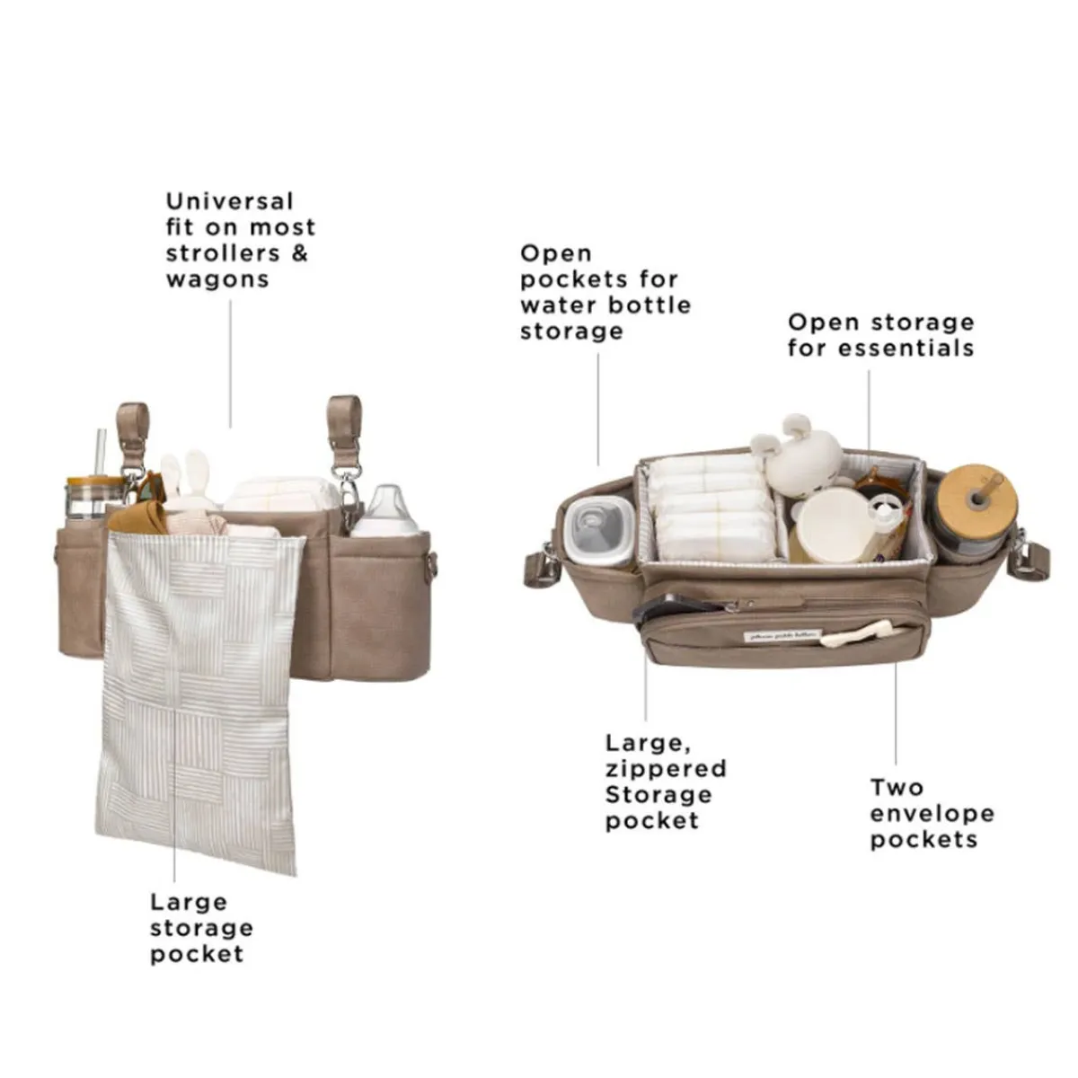 Diaper Bags|Stroller Accessories-Petunia Pickle Bottom Wander Caddy Deluxe