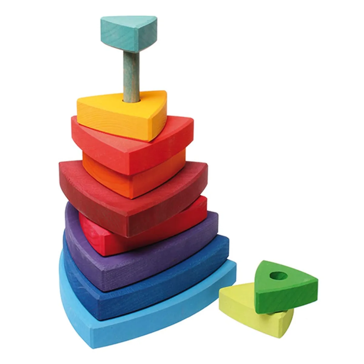 Wooden Toys|Stack + Nest Toys-Grimm's Wankel Stacking Tower