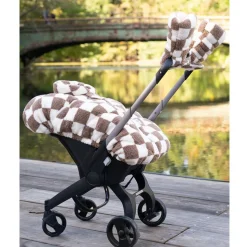 Stroller Accessories-7AM Enfant WarmMuffs 212 (Berber) Checker Tan