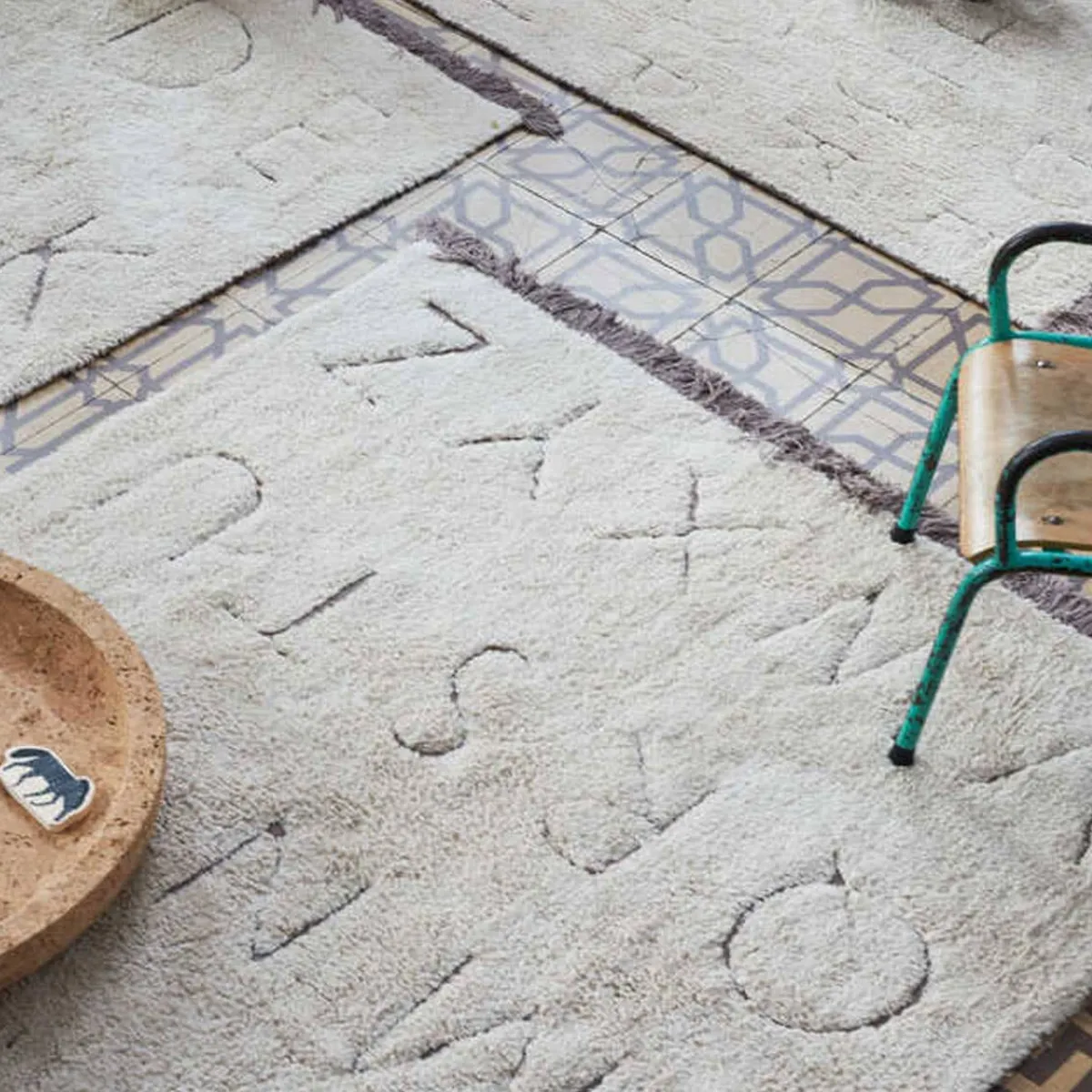 Rugs-Lorena Canals Washable Rug - RugCycled ABC (Small)