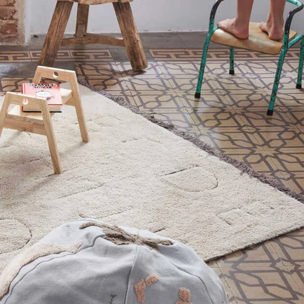 Rugs-Lorena Canals Washable Rug - RugCycled ABC (Small)
