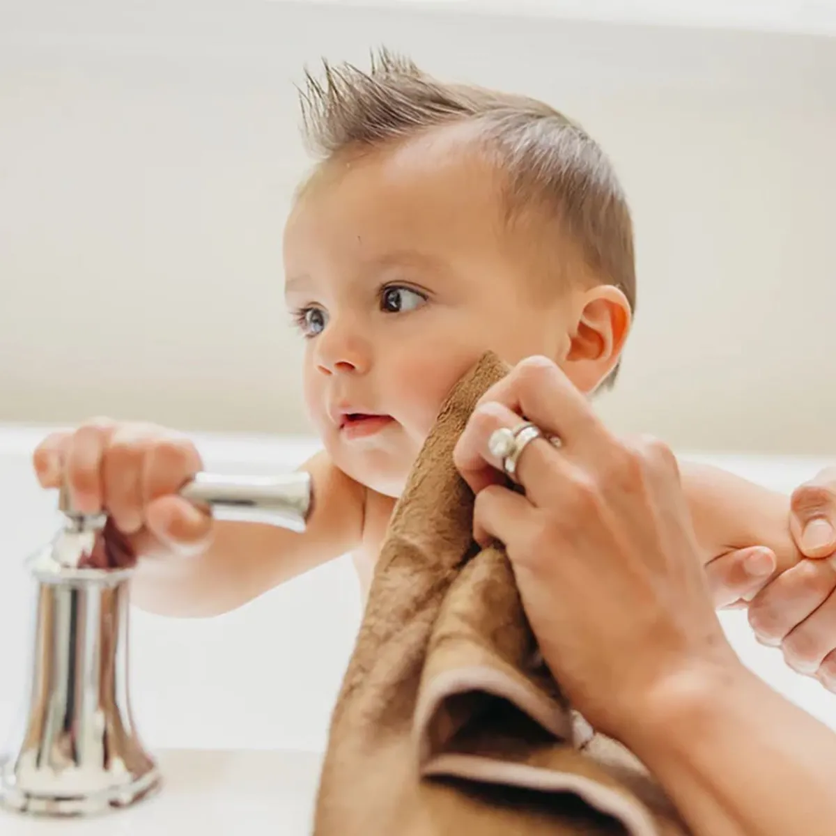 Towels + Cloths-Copper Pearl Washcloth Set