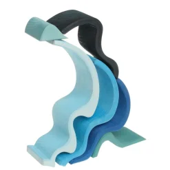 Wooden Toys-Grimm's Water Waves (Medium) Blue