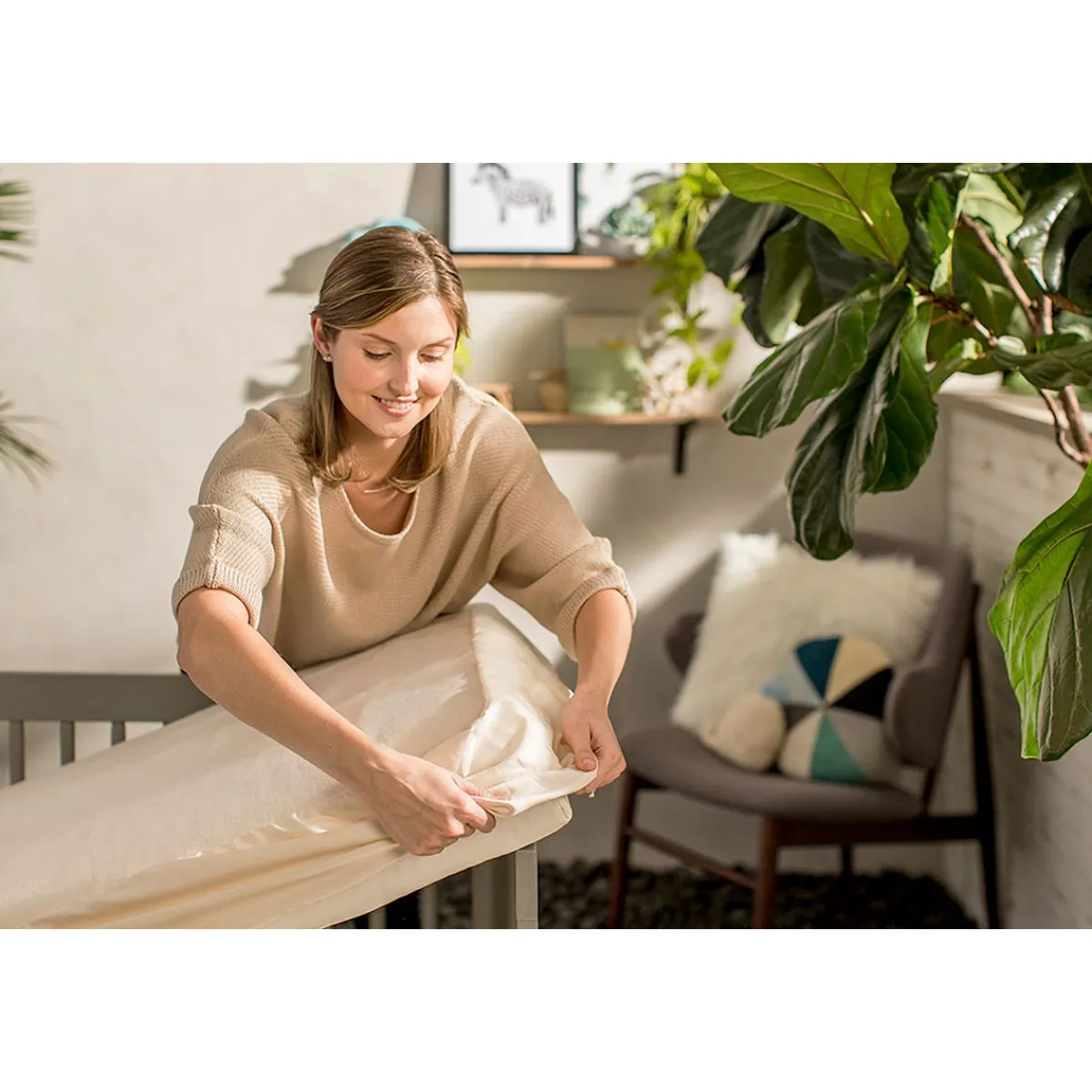 Crib Mattress Protection-Naturepedic Waterproof Crib Mattress Protector