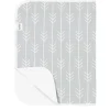Changing Pads + Covers-Kushies Waterproof Flat Changing Pad Flannel (Grey)