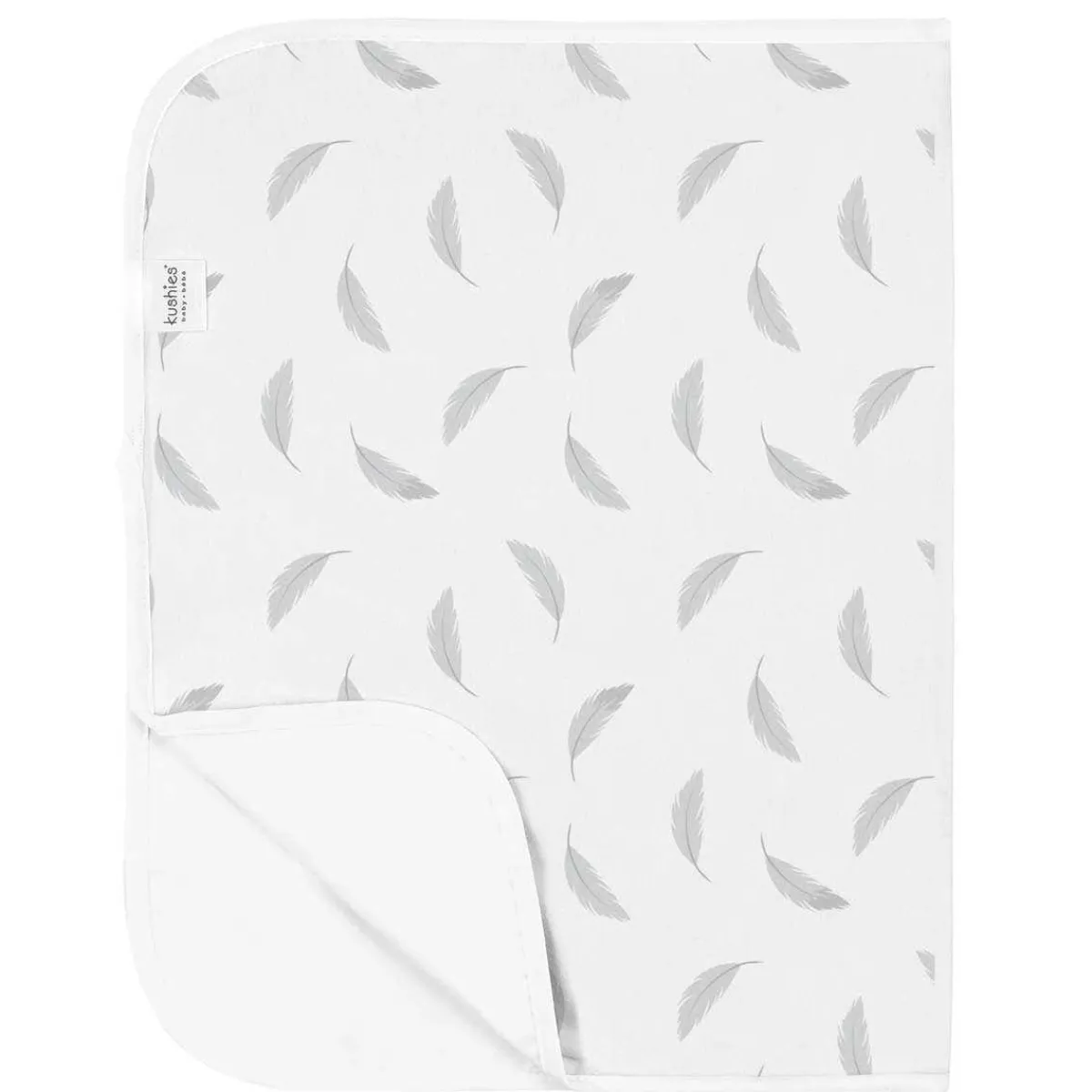 Changing Pads + Covers-Kushies Waterproof Flat Changing Pad Flannel (Grey)
