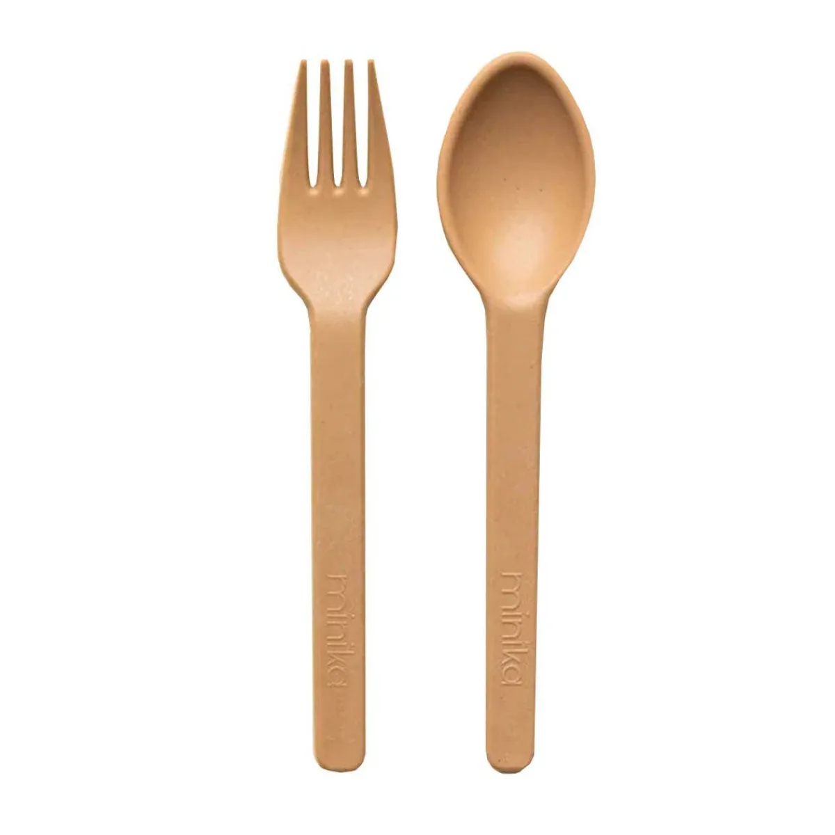 Kids Utensils|Toddler Training Utensils-Minika Wheat Straw Utensil Set