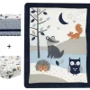 Crib Bedding Sets-Lambs & Ivy Whimsical Woods 3 Piece Crib Set