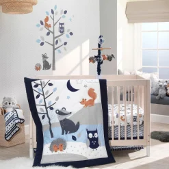 Crib Bedding Sets-Lambs & Ivy Whimsical Woods 3 Piece Crib Set