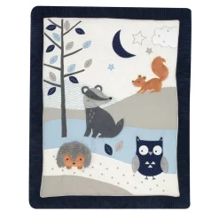 Crib Bedding Sets-Lambs & Ivy Whimsical Woods 3 Piece Crib Set