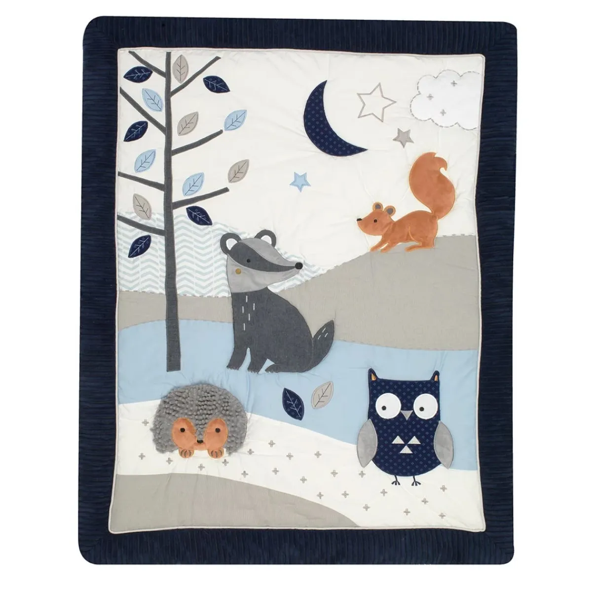 Crib Bedding Sets-Lambs & Ivy Whimsical Woods 3 Piece Crib Set