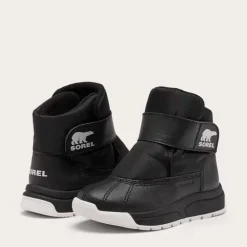 Winter Boots-Sorel Whitney III Strap Mid WP (Toddler) Black