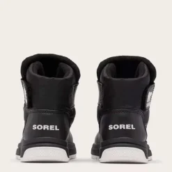 Winter Boots-Sorel Whitney III Strap Mid WP (Child) Black