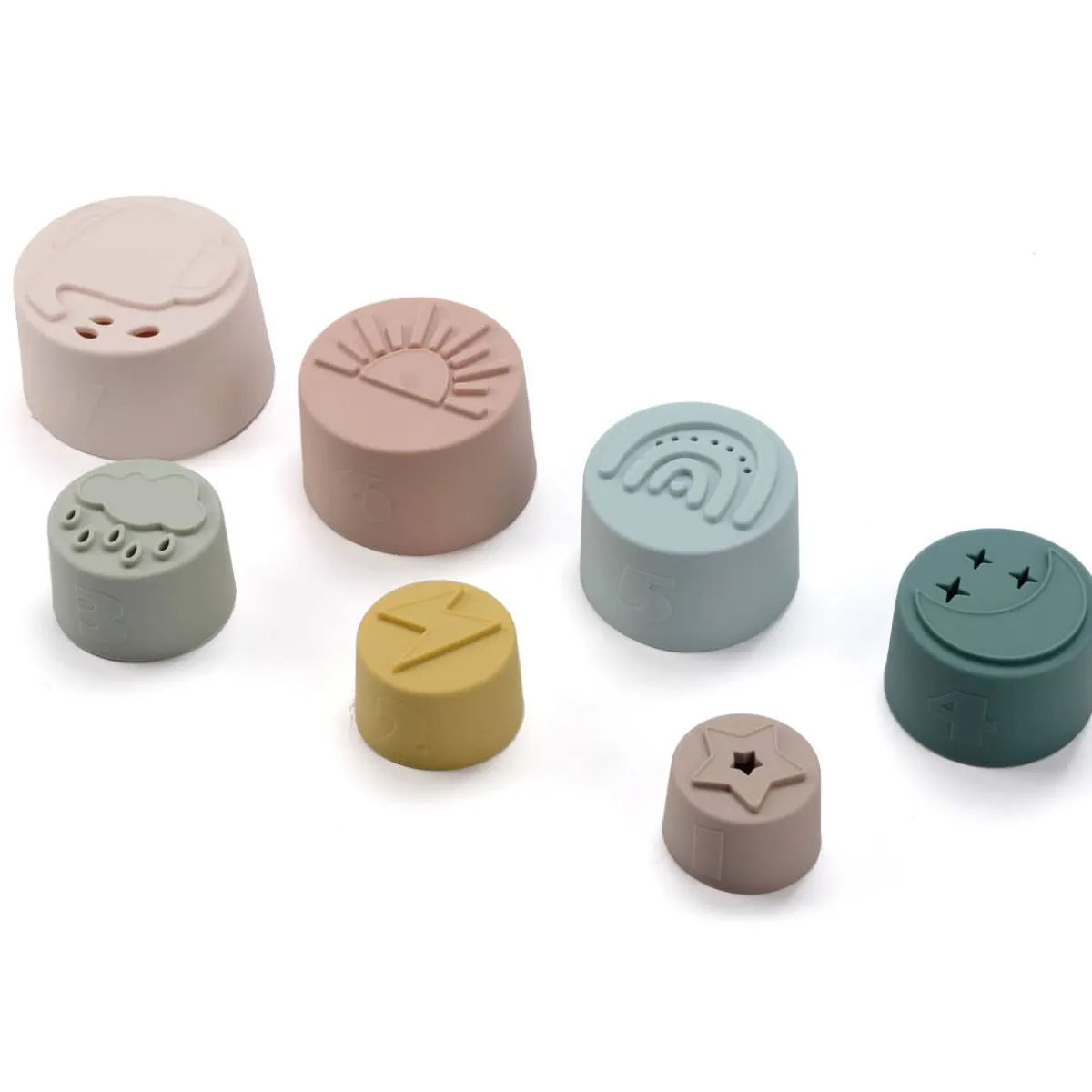 Stack + Nest Toys|Bath Toys-LouLou Lollipop Wild Stacking Cup Set