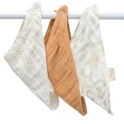Bibs + Burps-Crane Baby Willow Bib Set (3 Pack)