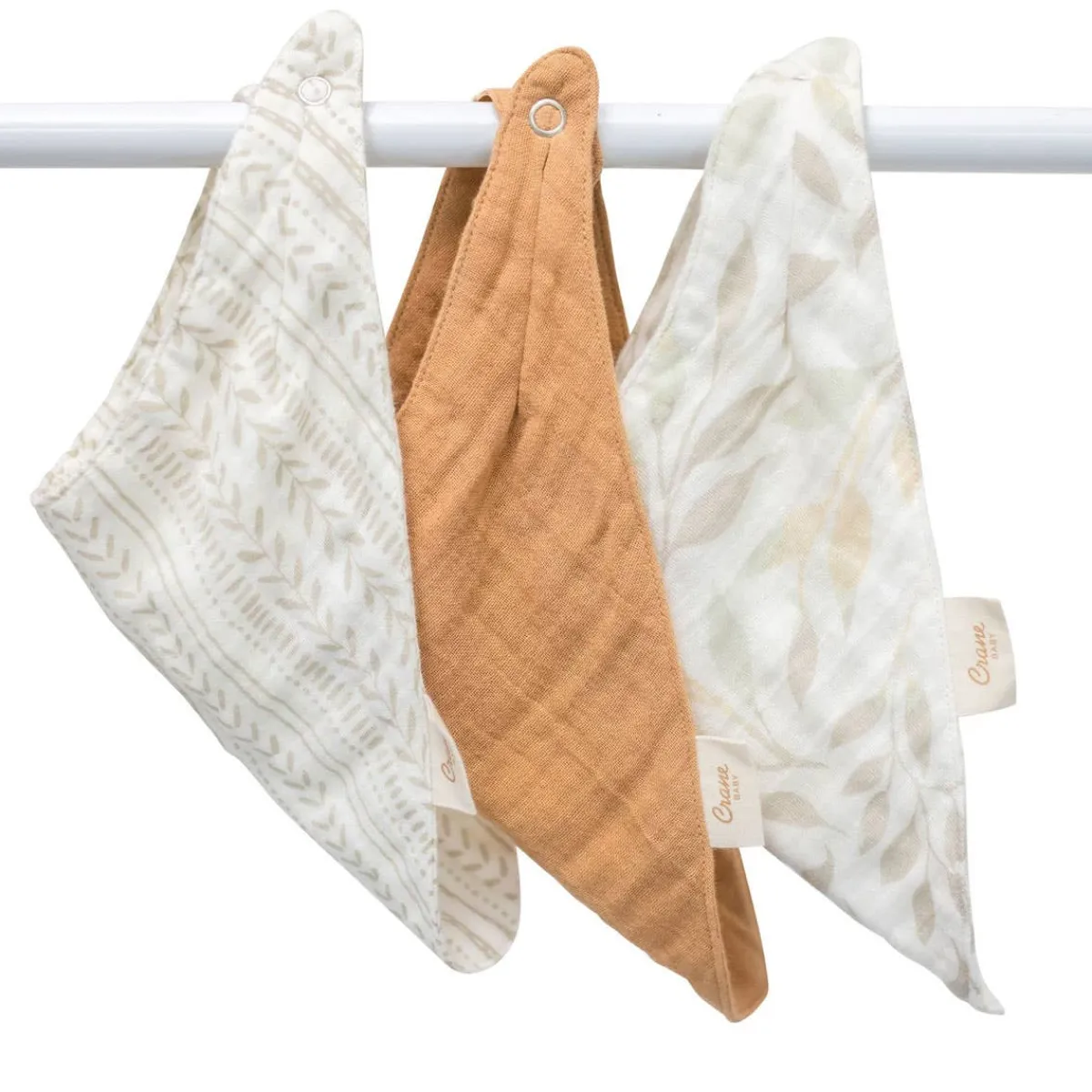 Bibs + Burps-Crane Baby Willow Bib Set (3 Pack)