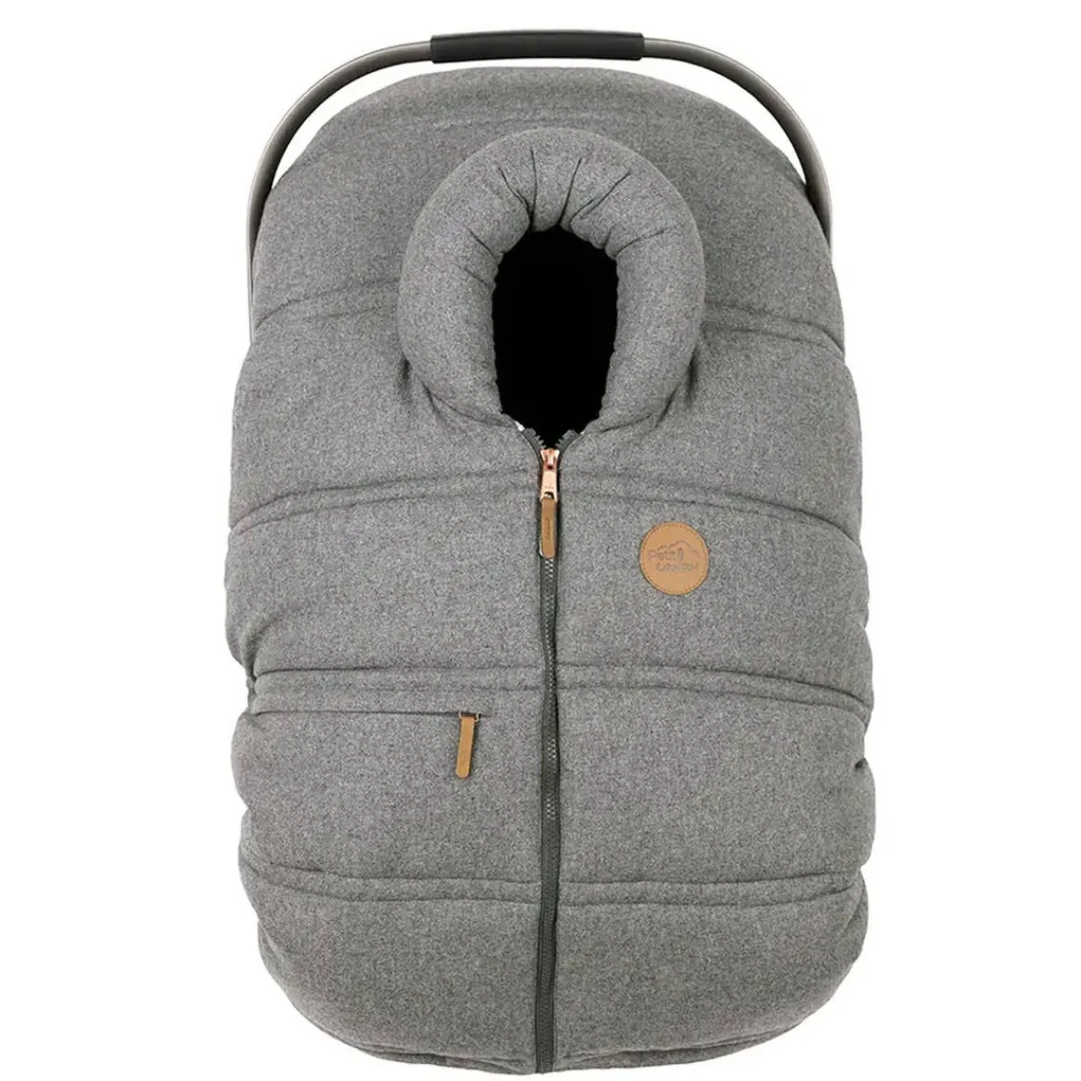 Car Seat Accessories-Petit Coulou Winter Car Seat Cover (Wool Slate)