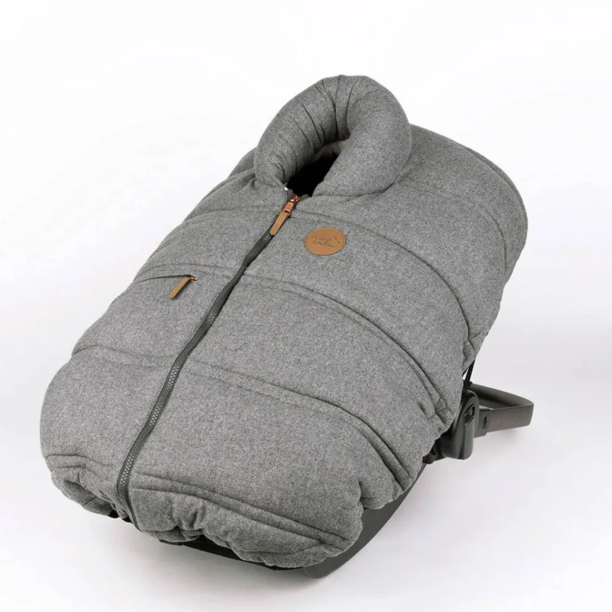 Car Seat Accessories-Petit Coulou Winter Car Seat Cover (Wool Slate)