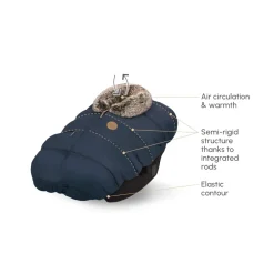 Car Seat Accessories-Petit Coulou Winter Car Seat Cover (Wool Choco-Caramel)