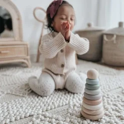 Wooden Toys|Stack + Nest Toys-Nouka Wood & Silicone Stacker
