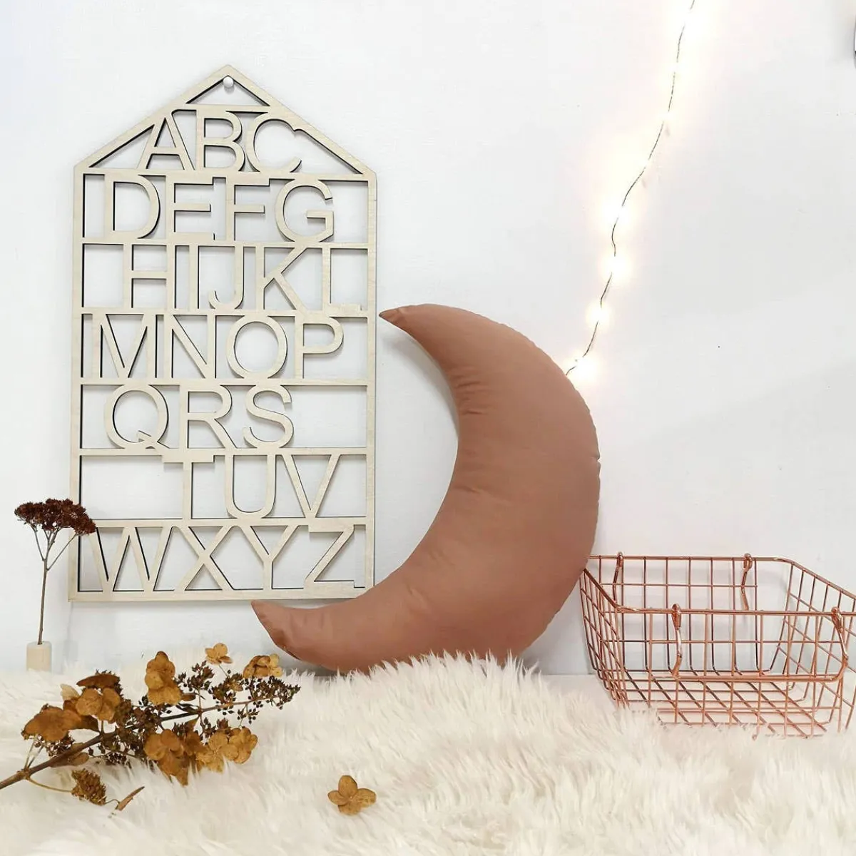 Wall Decor-The Butter Flying Wooden Alphabet Natural