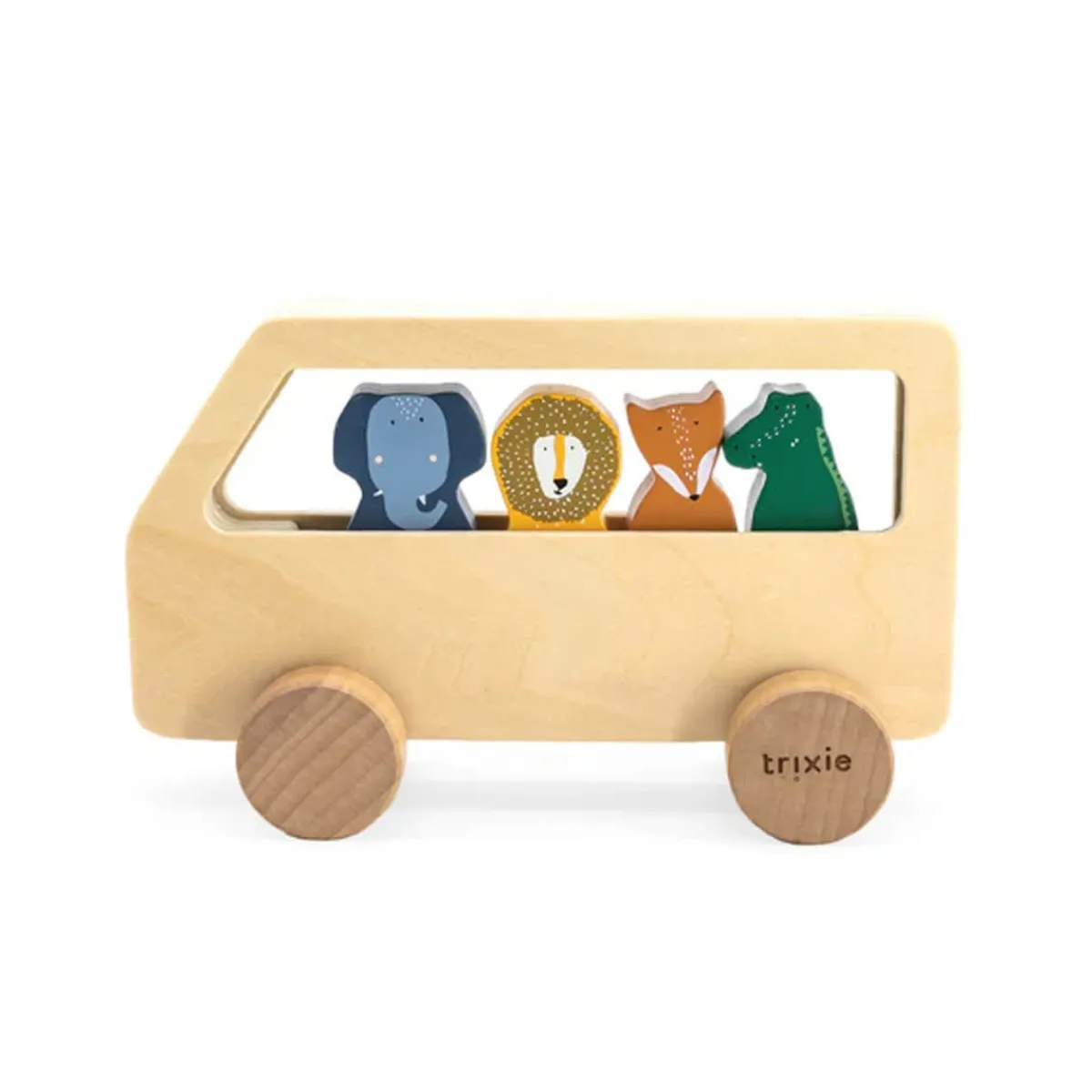 Cars + Trucks|Wooden Toys-Trixie Wooden Animal Bus