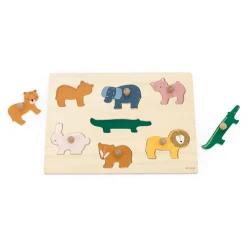 Puzzles|Wooden Toys-Trixie Wooden Animal Puzzle (7 Pieces)