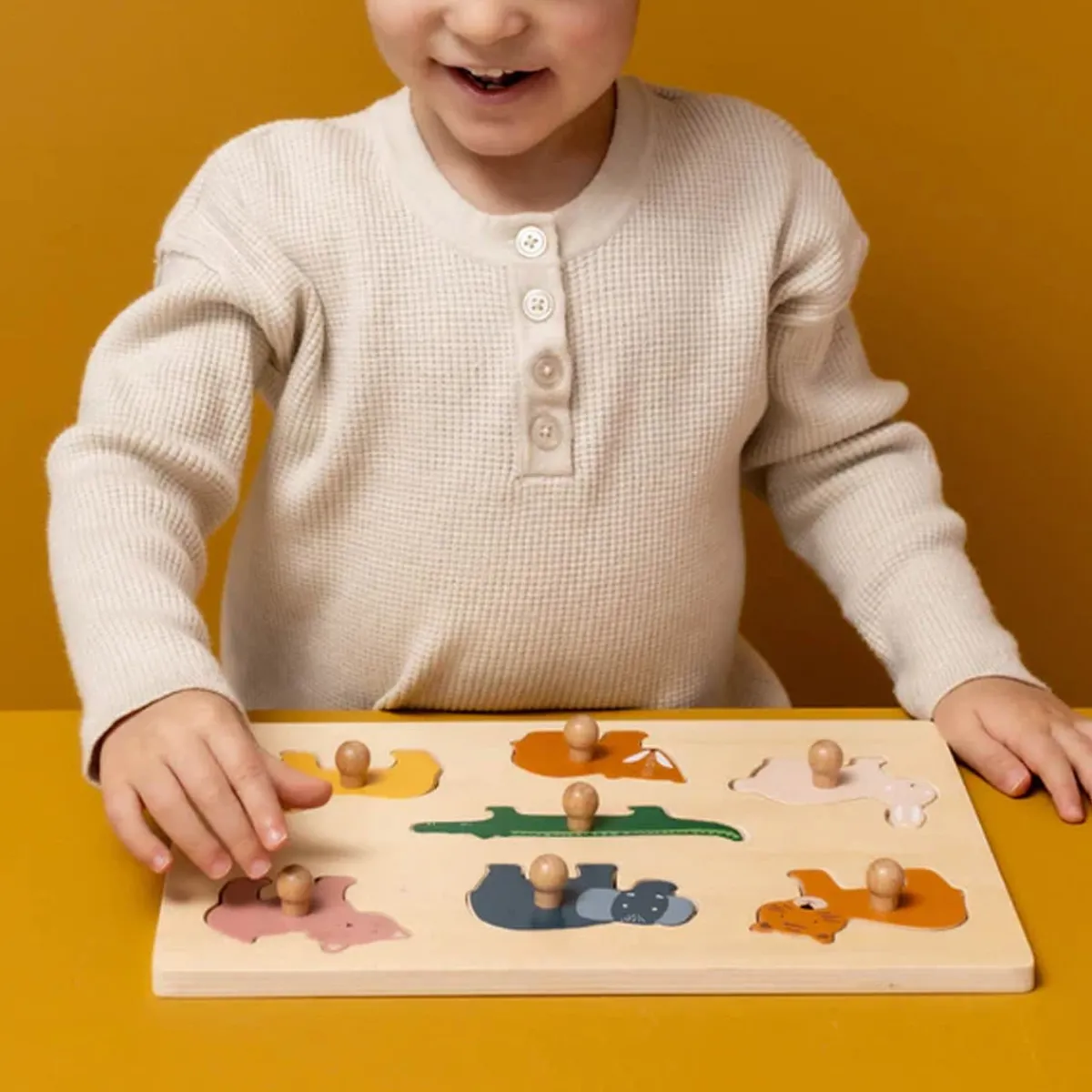 Puzzles|Wooden Toys-Trixie Wooden Animal Puzzle (7 Pieces)