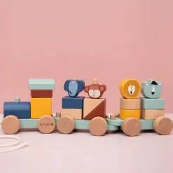 Cars + Trucks|Wooden Toys-Trixie Wooden Animal Train