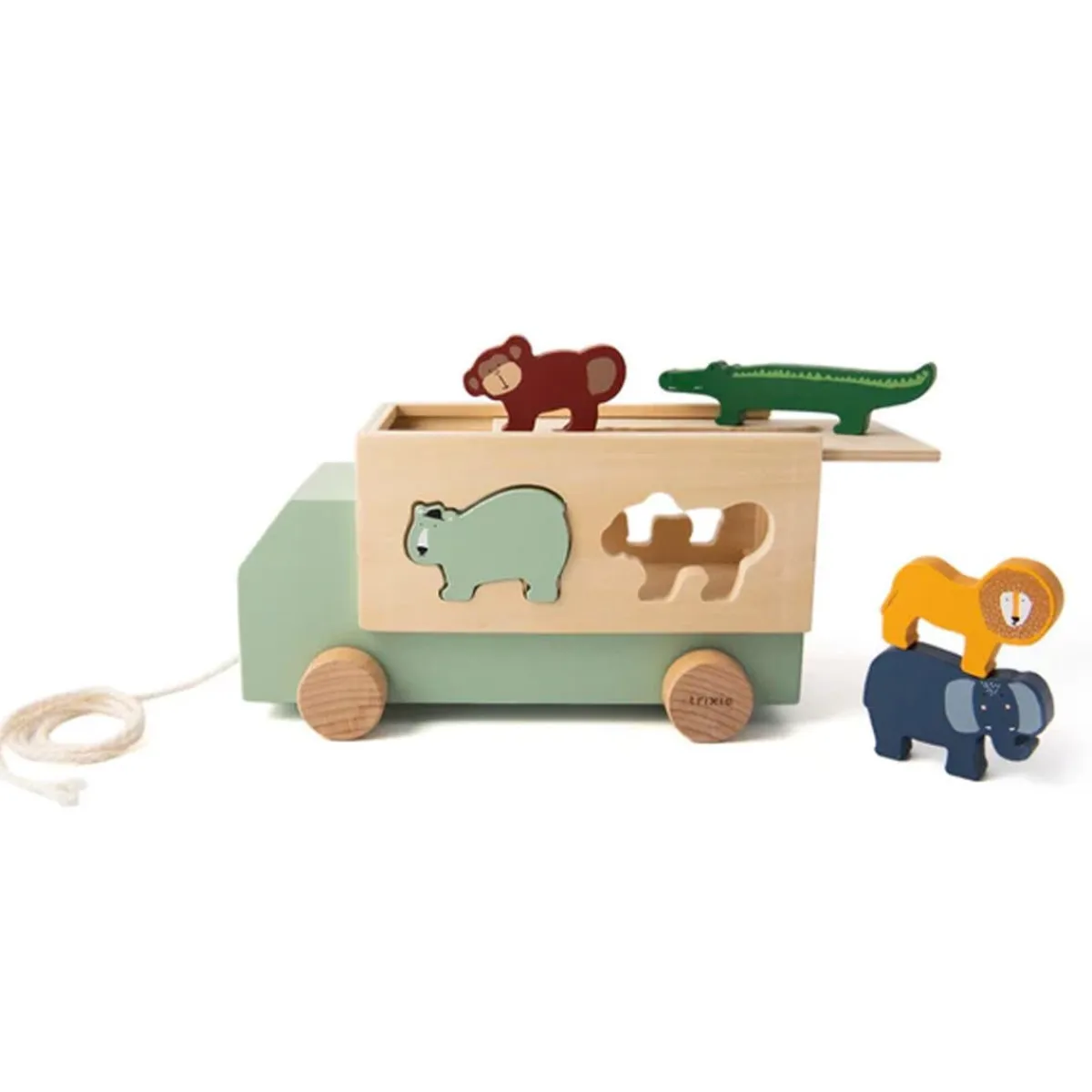 Cars + Trucks|Wooden Toys-Trixie Wooden Animal Truck