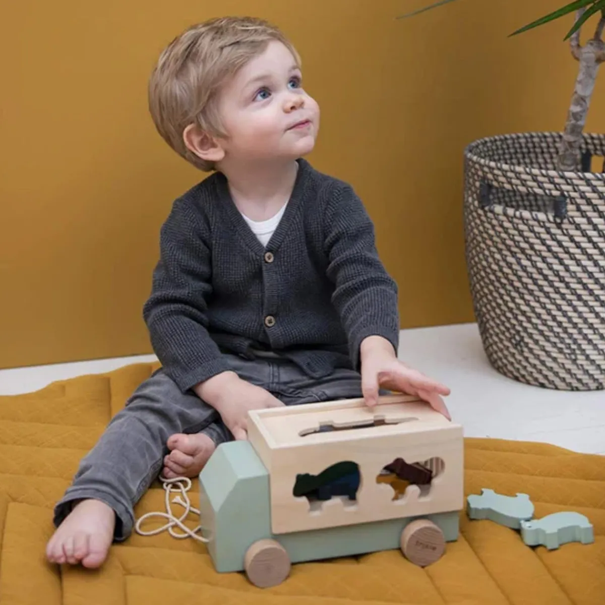 Cars + Trucks|Wooden Toys-Trixie Wooden Animal Truck