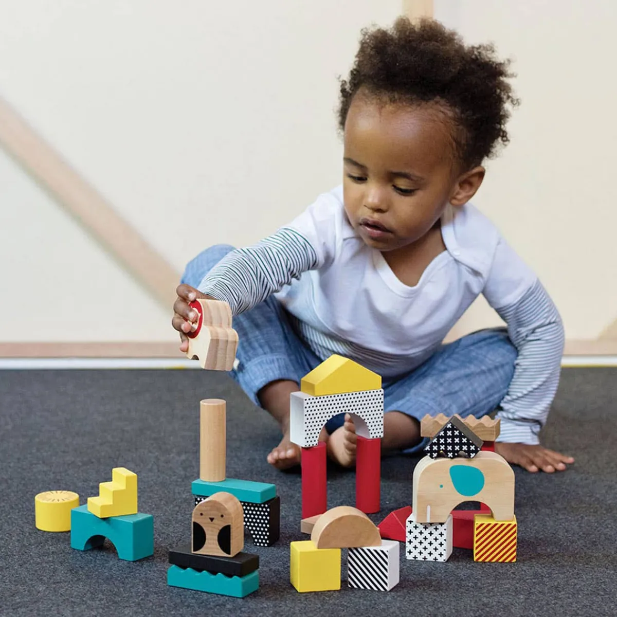 Wooden Toys|Blocks + Shape Sorters-Petit Collage Wooden Blocks