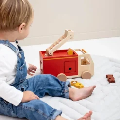 Cars + Trucks|Wooden Toys-Trixie Wooden Fire Truck