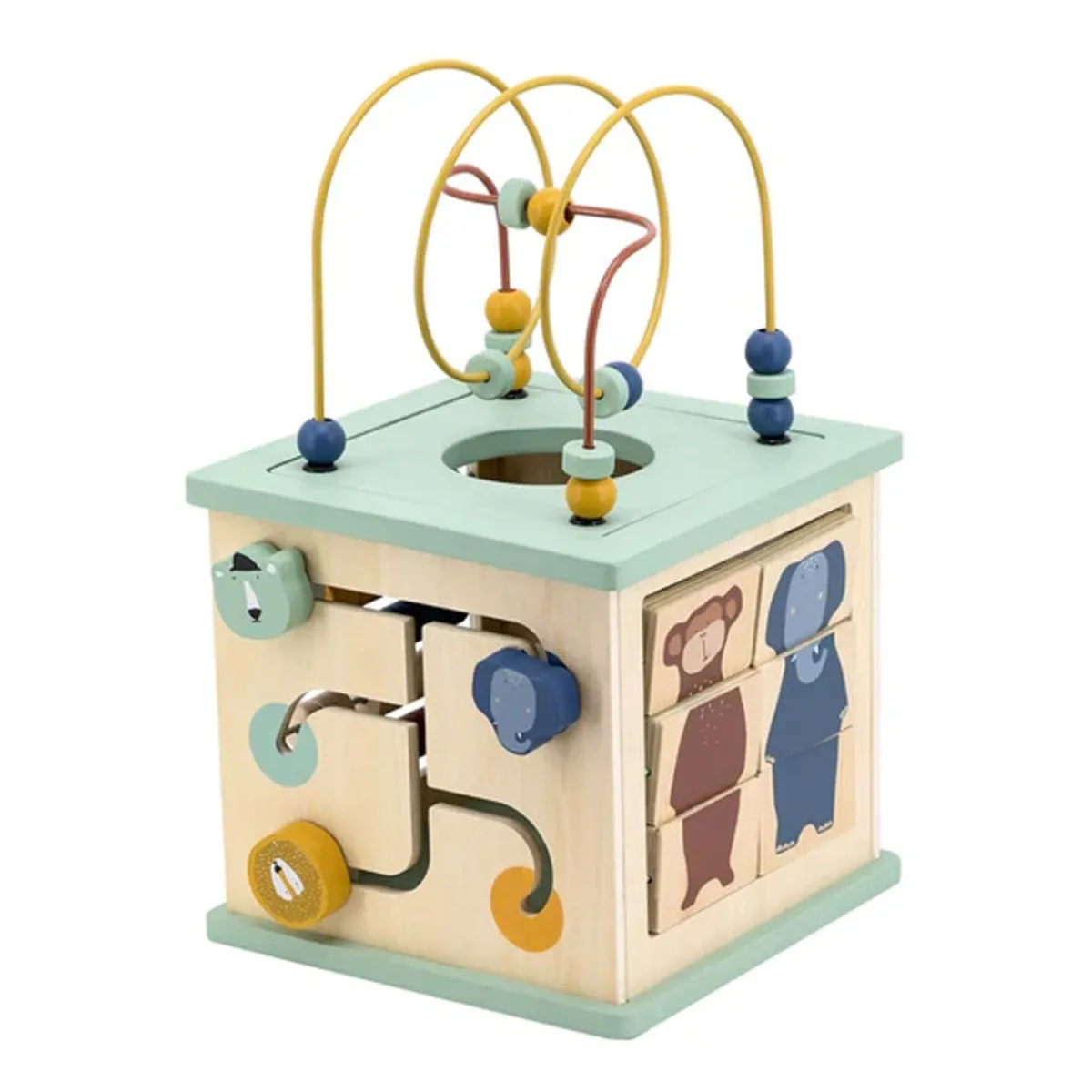 Wooden Toys|Play + Learn Toys-Trixie Wooden 5-in-1 Activity Cube