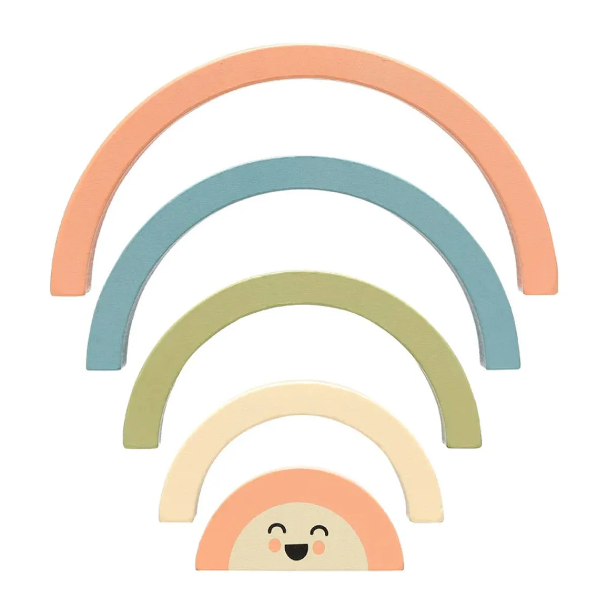 Wooden Toys|Stack + Nest Toys-Pearhead Wooden Rainbow Stacking Toy
