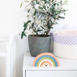 Wooden Toys|Stack + Nest Toys-Pearhead Wooden Rainbow Stacking Toy