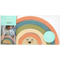 Wooden Toys|Stack + Nest Toys-Pearhead Wooden Rainbow Stacking Toy