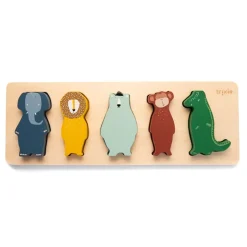 Puzzles|Wooden Toys-Trixie Wooden Shape Puzzle